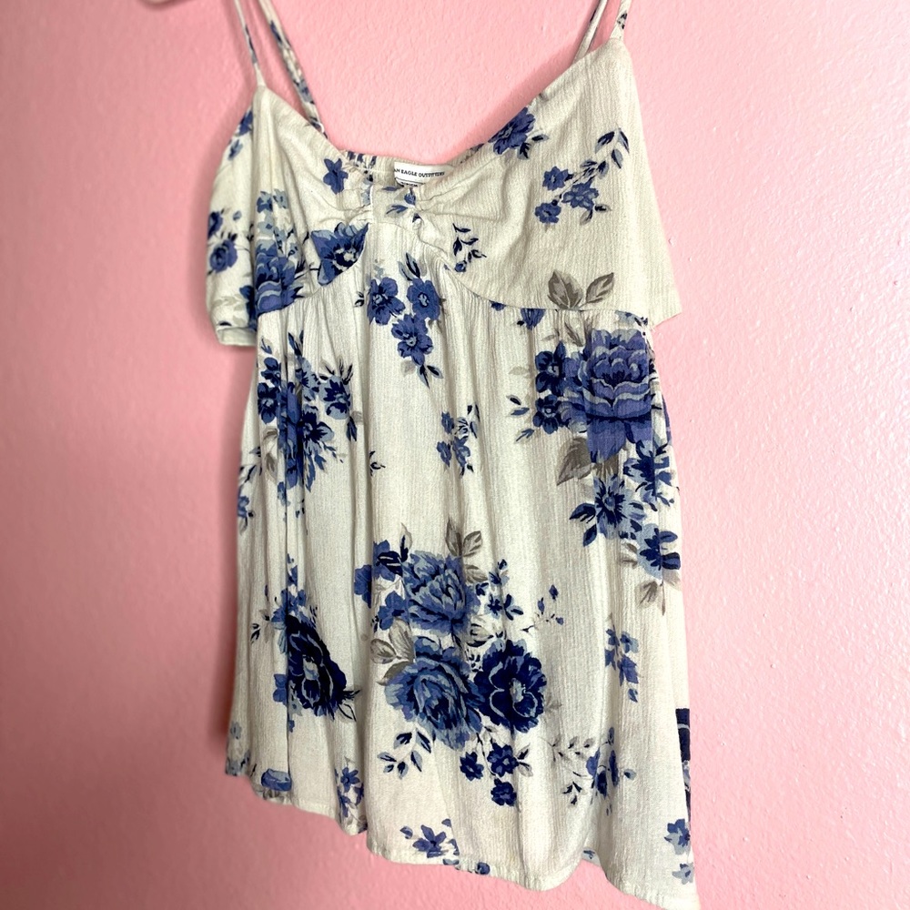 Floral tank - side cut outs